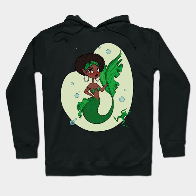 Green Swamp Mermaid Hoodie by JBeasleyDesigns